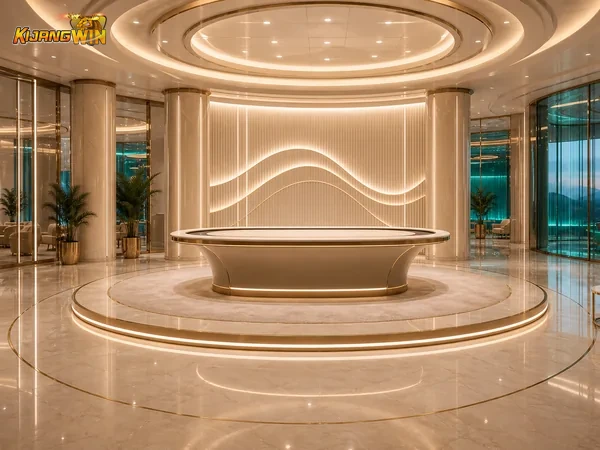Layar permainan Live Casino dengan dealer